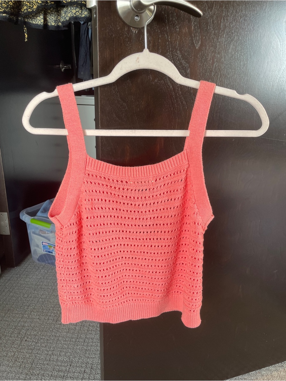 Universal Thread Coral Knit Crochet Tank Top
